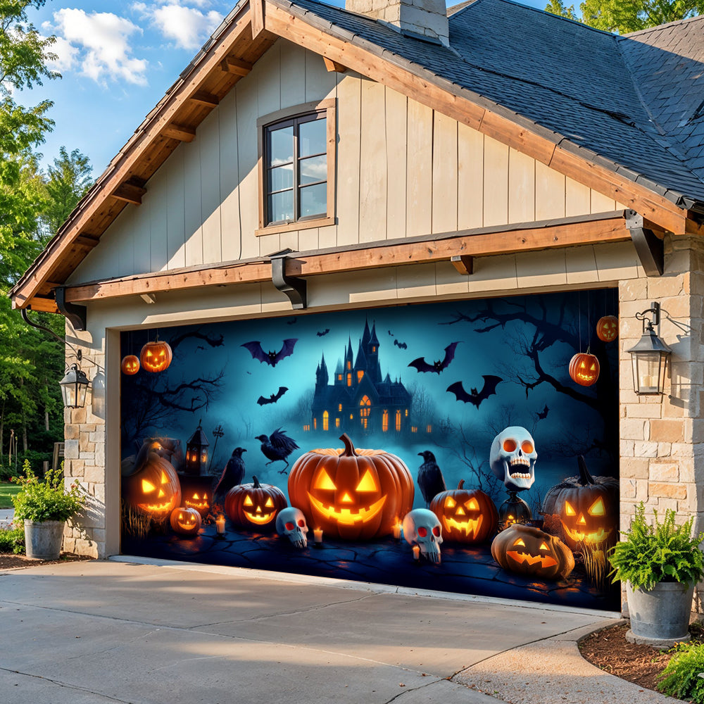 Lorva Halloween Garage Door Banner Decoration Happy Halloween
