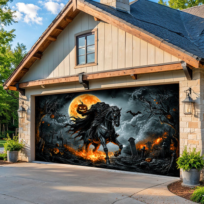 Lorva Halloween Garage Door Banner Decoration Legend Of The Headless Rider