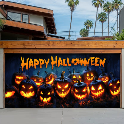 Lorva Halloween Garage Door Banner Decoration Nightmare Pumpkins Monster