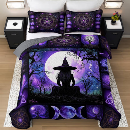 Witch Lorva All Season Quilt 3-Piece Set Lunar Magic