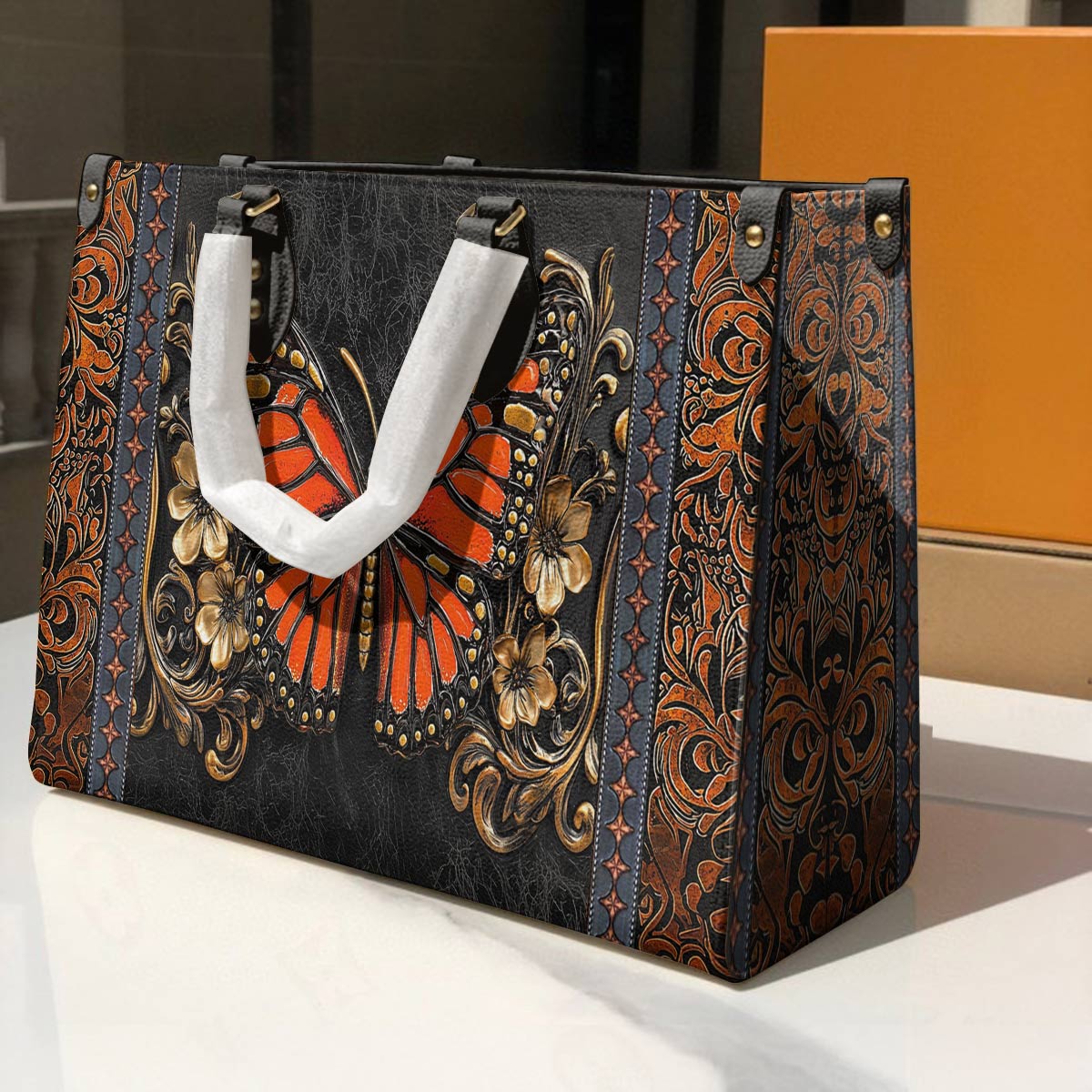 Lorva Butterfly Leather Bag Victorian Blaze