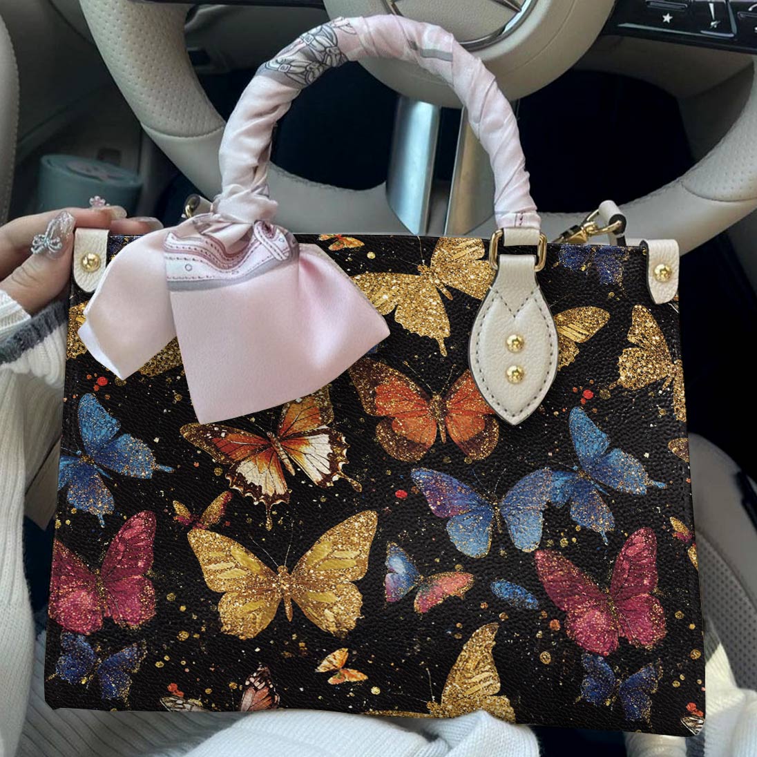 Lorva Butterfly Leather Bag Butterfly Galaxy Glow