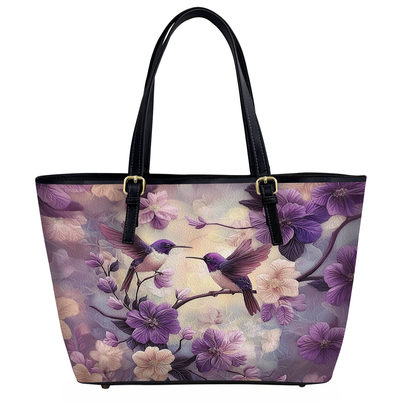 Lorva Hummingbird Leather Tote Bag Ethereal Flutter