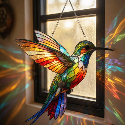 Lorva Hummingbird Suncatcher Vibrant Hummingbird