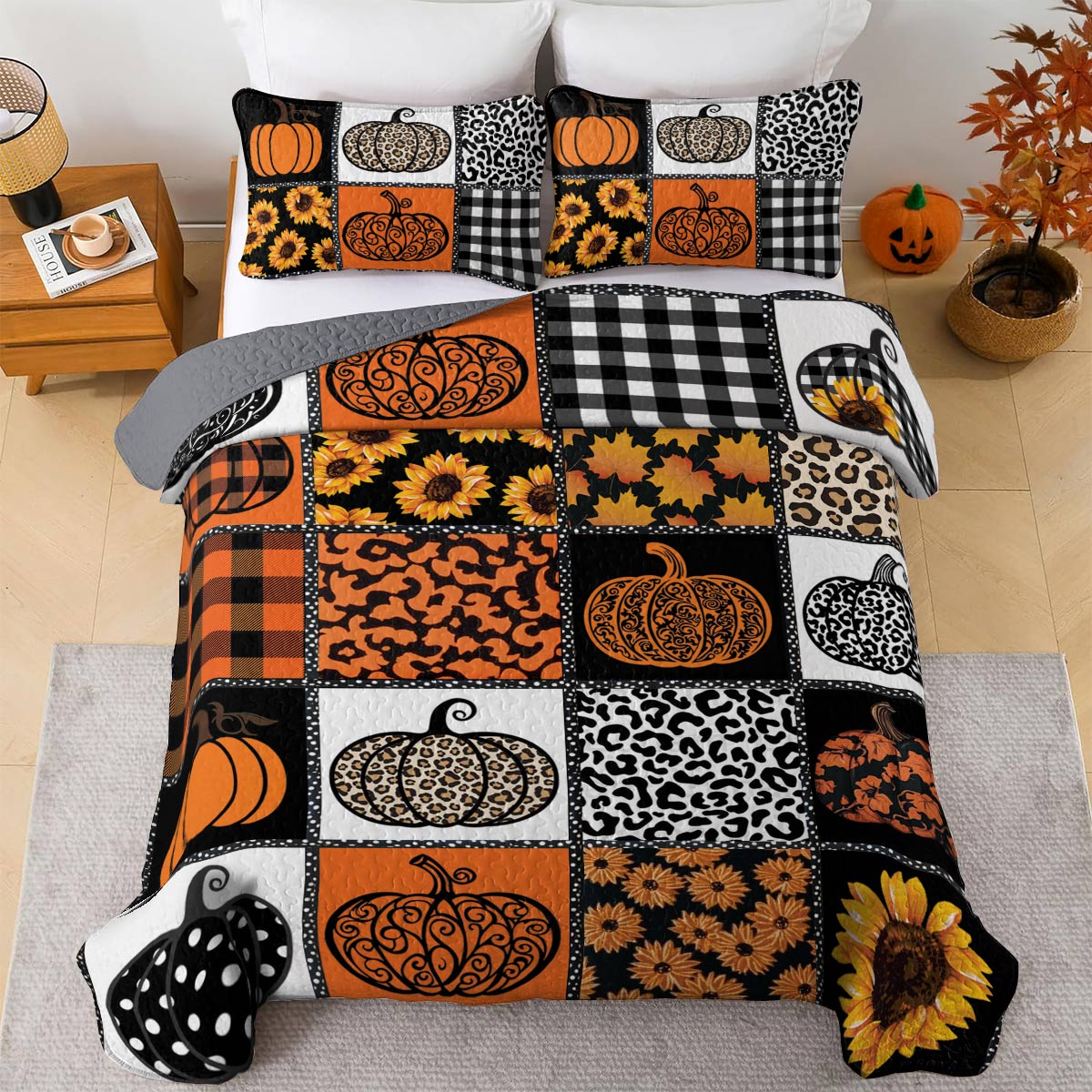 Lorva All Season Quilt 3-Piece Set Autumn Safari