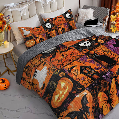 Halloween Lorva All Season Quilt 3-Piece Set Gorgeous Night