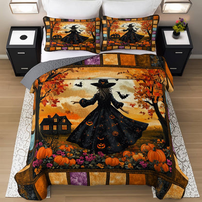 Witch Lorva All Season Quilt 3-Piece Set Happy Autumn