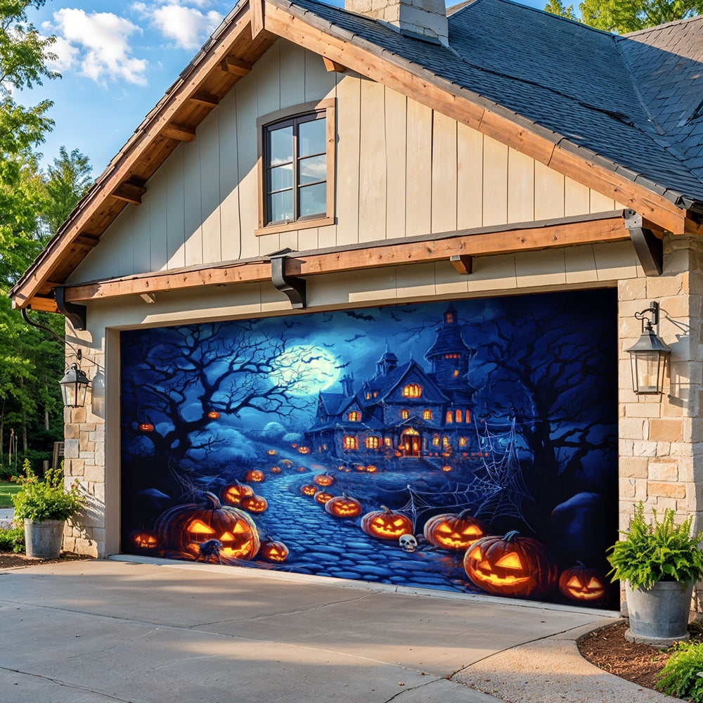 Lorva Halloween Garage Door Banner Decoration Happy Halloween