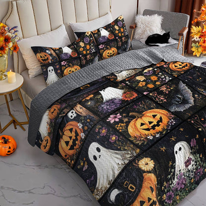 Halloween Lorva All Season Quilt 3-Piece Set Enchanted Halloween Nights