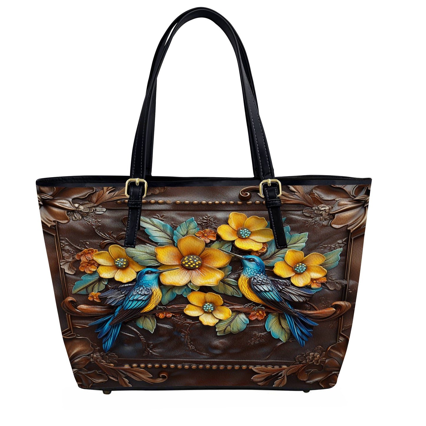 Lorva Leather Tote Bag Birdsong & Blossoms