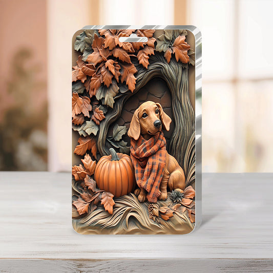 Dachshund 2D Print Acrylic Plaque Fall Tails