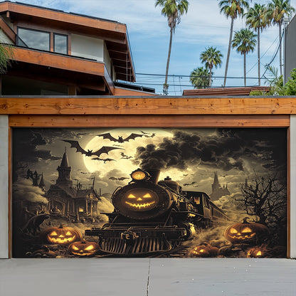 Lorva Halloween Garage Door Banner Decoration Pumpkin Express Halloween