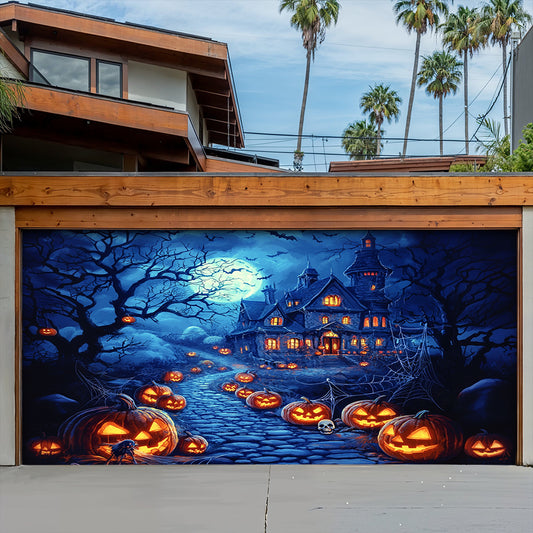 Lorva Halloween Garage Door Banner Decoration Happy Halloween