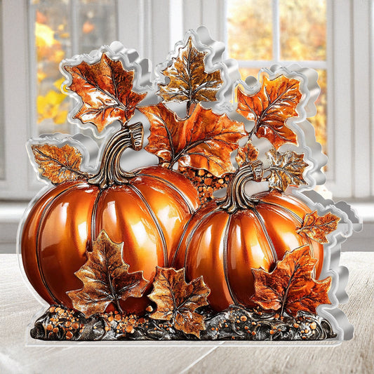 Halloween Custom Shaped 2D Print Acrylic Plaque Charming Pumpkins