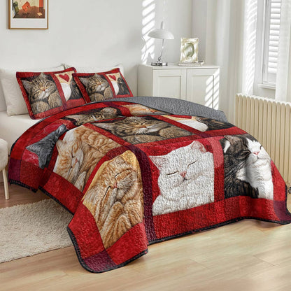 Lorva Cat All Season Quilt 3-Piece Set Sleeping Beauty
