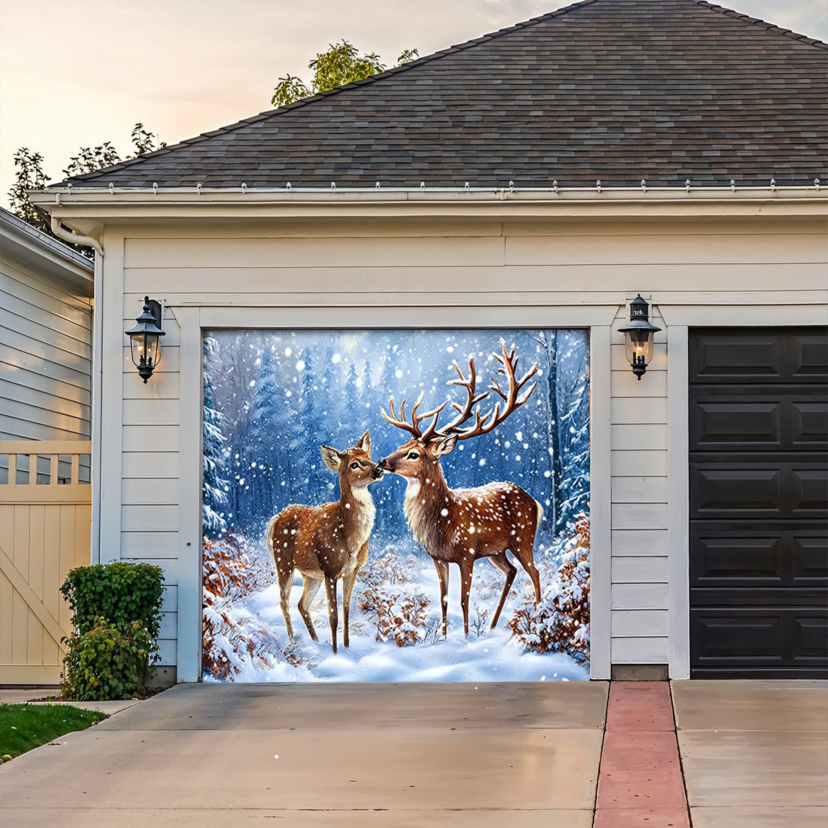 Lorva Deer Garage Door Banner Decoration The Silent Glade