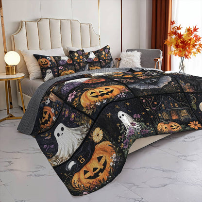 Halloween Lorva All Season Quilt 3-Piece Set Enchanted Halloween Nights