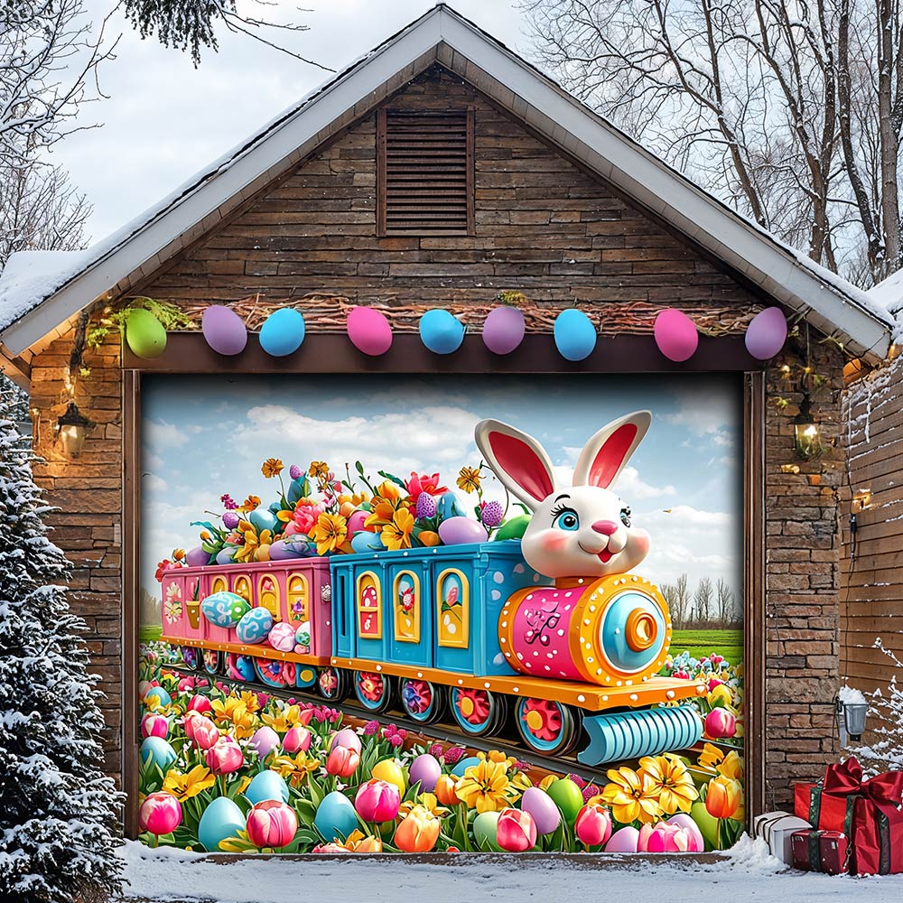 Lorva Garage Door Banner Decoration Easter Joy Express