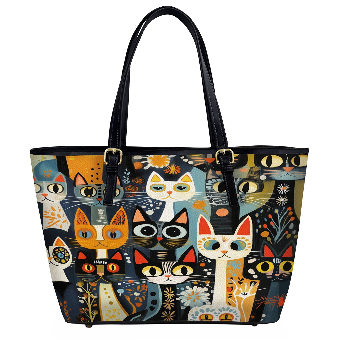 Lorva Leather Tote Bag Curious Folk Cats
