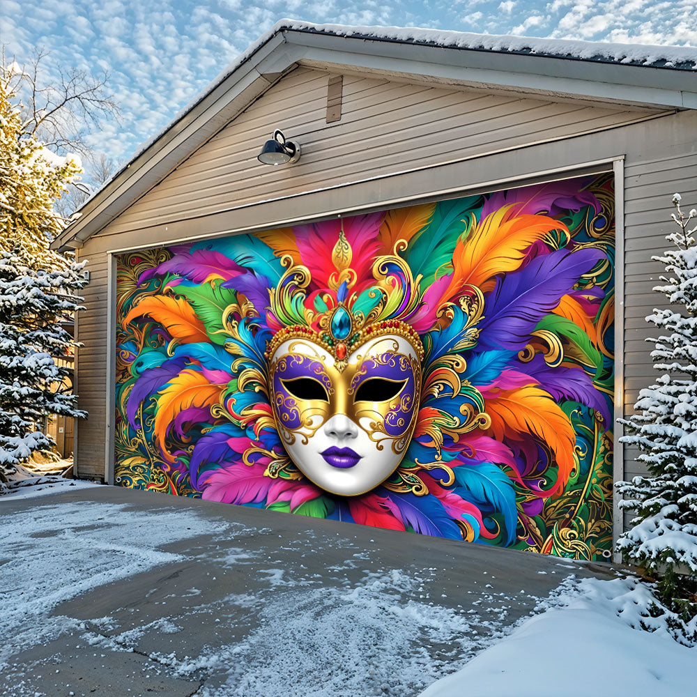 Lorva Garage Door Banner Decoration Radiant Carnival King