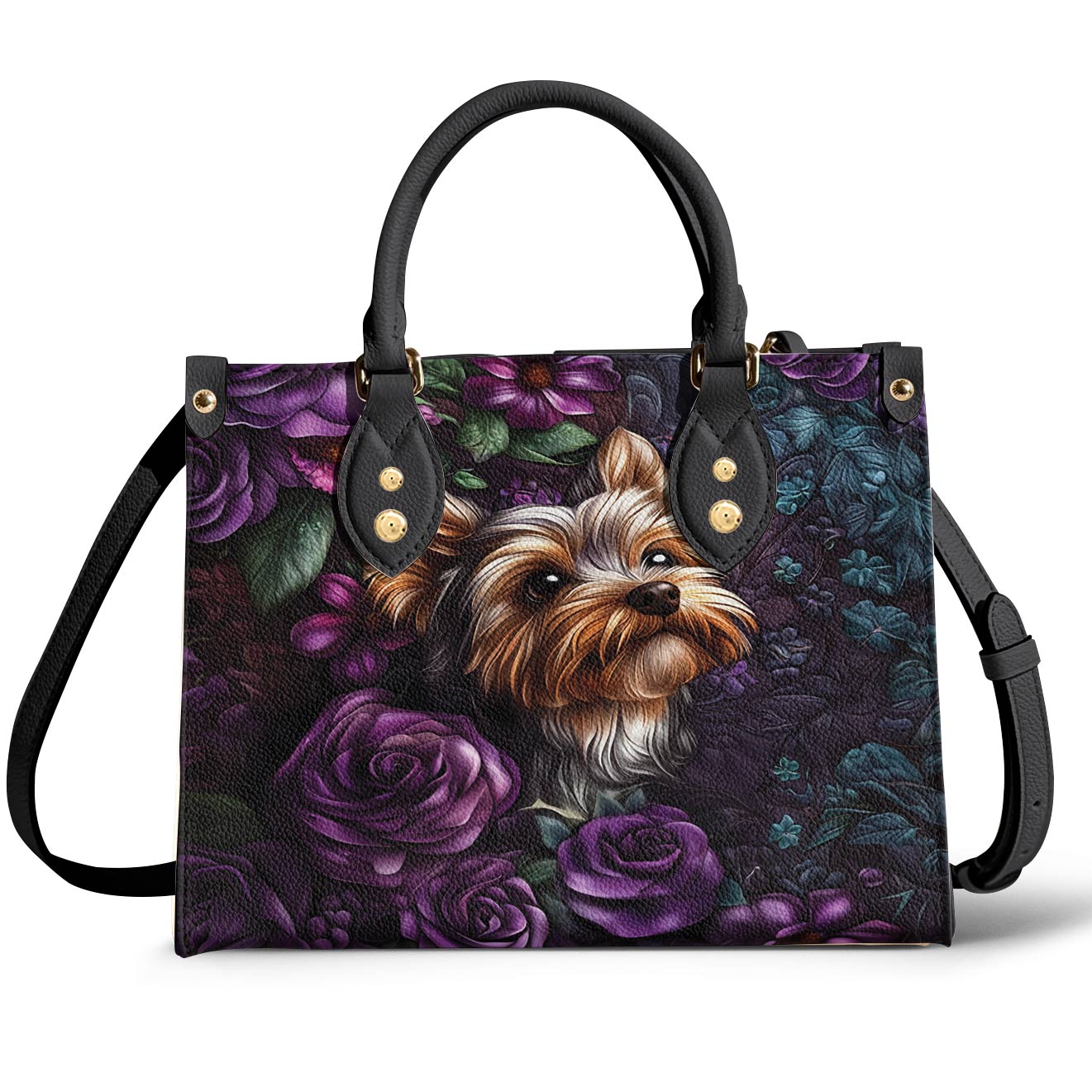 Lorva Leather Bag Velvet Yorkie Bloom