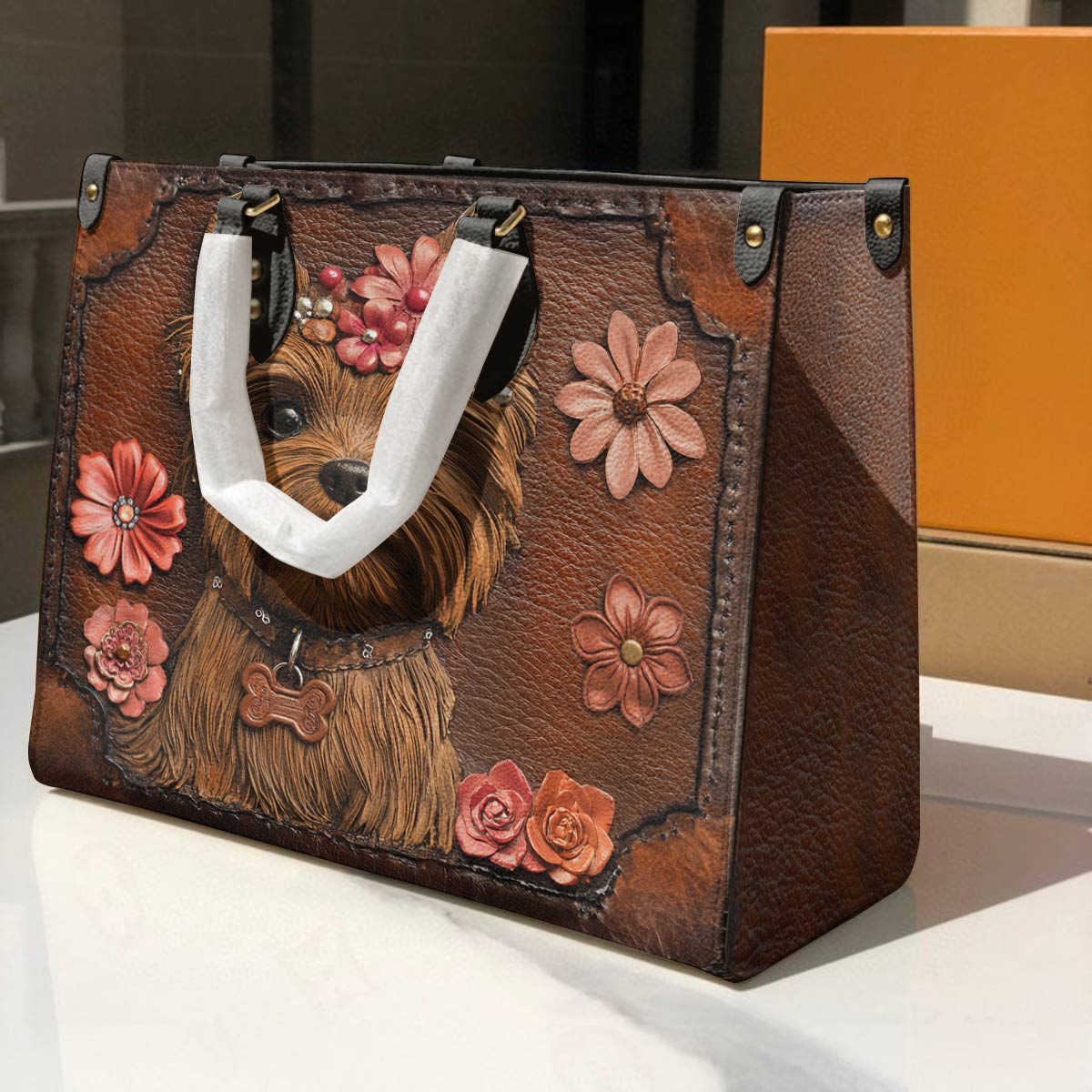 Lorva Leather Bag Wildflower Yorkie
