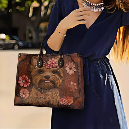 Lorva Leather Bag Wildflower Yorkie