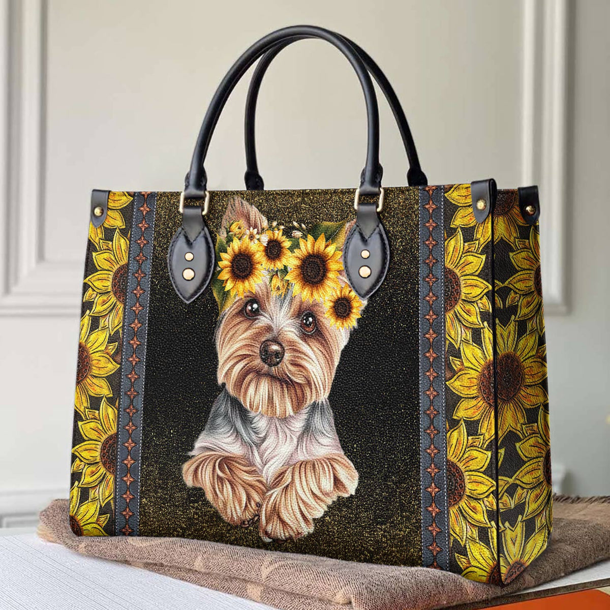 Lorva Yorkie Leather Bag You Are My Sunshine