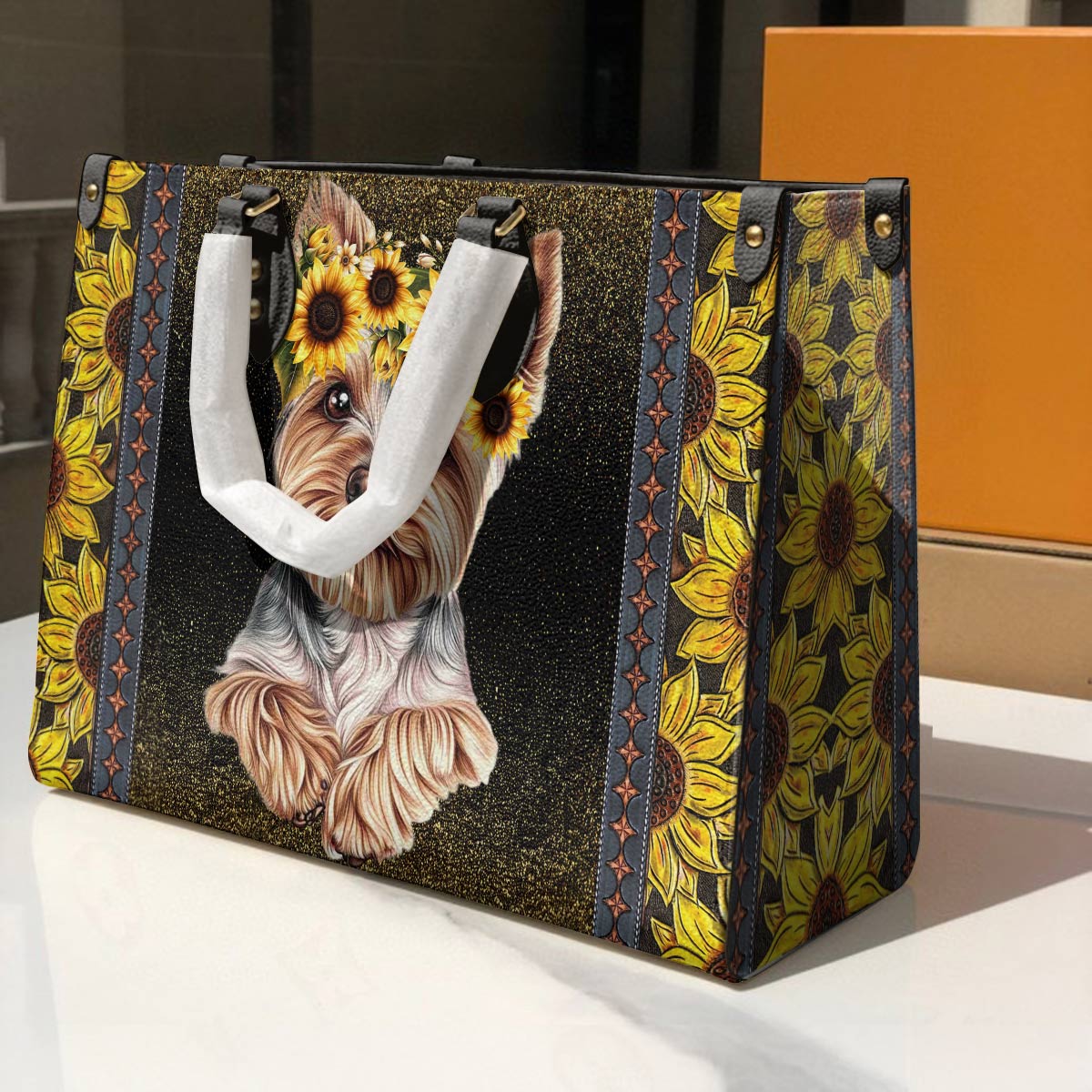 Lorva Yorkie Leather Bag You Are My Sunshine