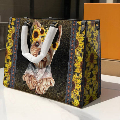Lorva Yorkie Leather Bag You Are My Sunshine