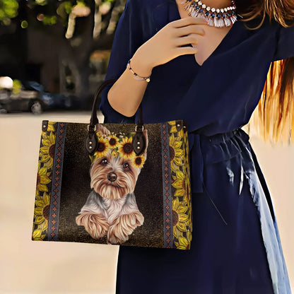 Lorva Yorkie Leather Bag You Are My Sunshine