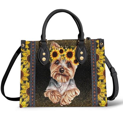 Lorva Yorkie Leather Bag You Are My Sunshine