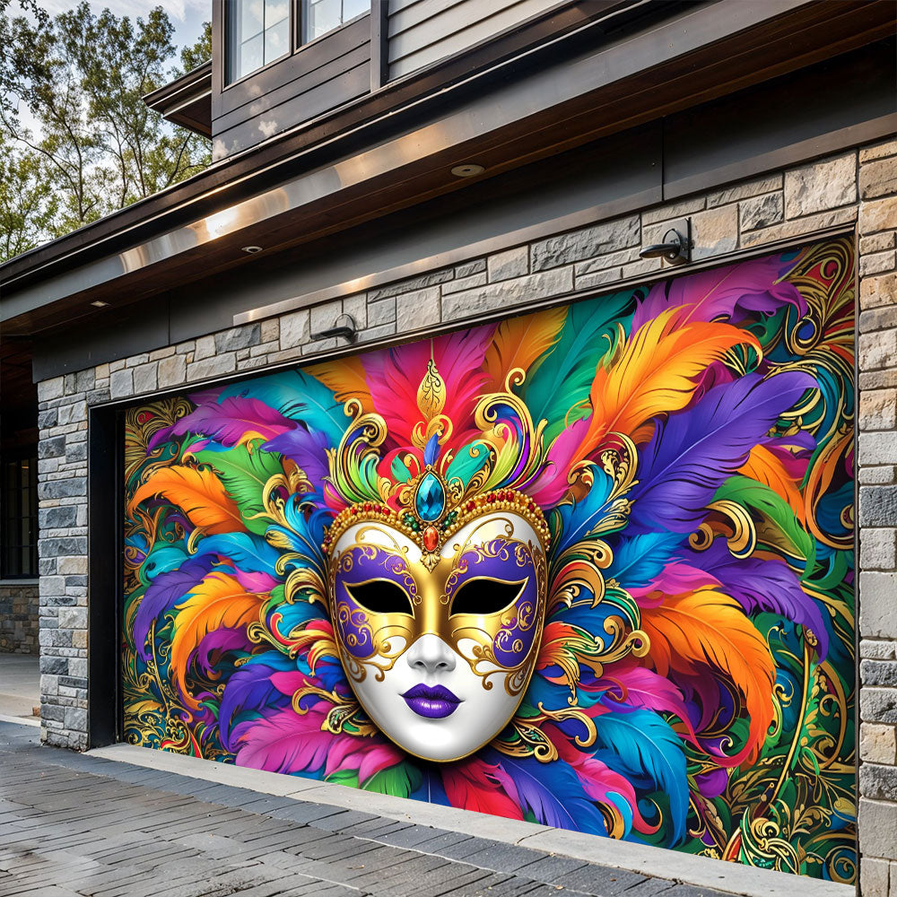 Lorva Garage Door Banner Decoration Radiant Carnival King