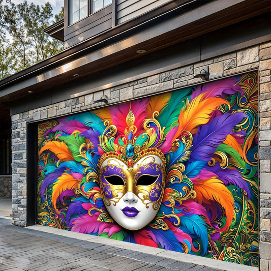 Lorva Garage Door Banner Decoration Radiant Carnival King