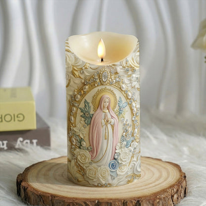Lorva LED Candle Gentle Virgin Mary