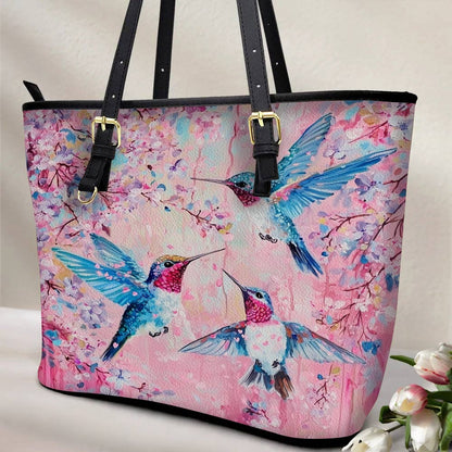 Lorva Hummingbird Leather Tote Bag Petal & Flight