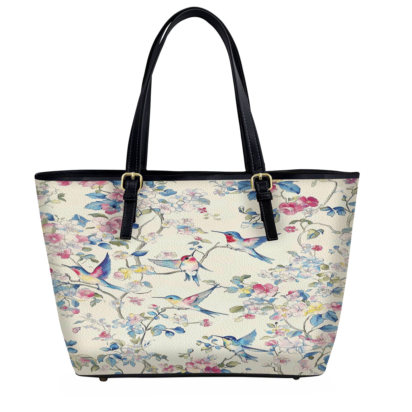 Lorva Hummingbird Leather Tote Bag Blossom Whisper