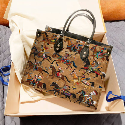 Lorva Leather Bag Majestic Native Horses