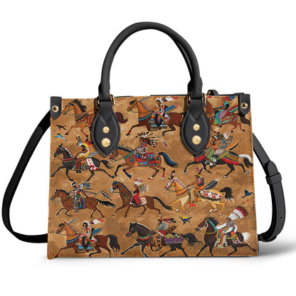 Lorva Leather Bag Majestic Native Horses