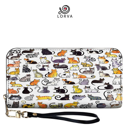 Lorva Leather Wallet Meow-gic