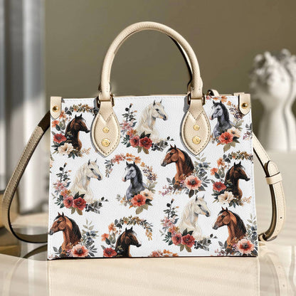 Lorva Leather Bag Charming Floral Horses