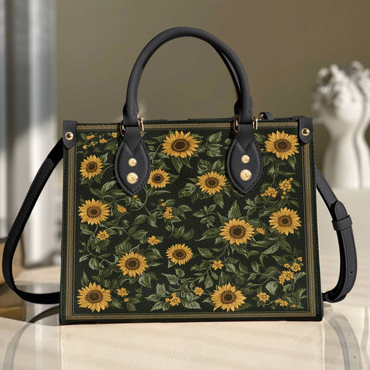 Lorva Leather Bag Classical Sunflowers