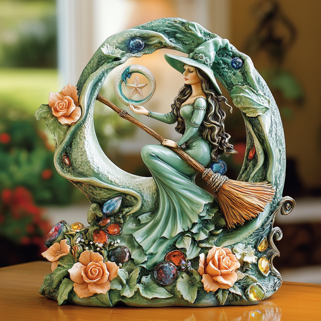 Witch Custom Shaped 2D Print Acrylic Plaque Gentle