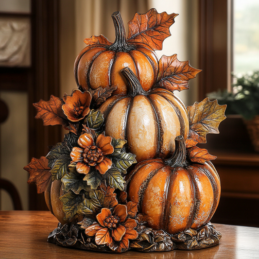 Autumn Custom Shaped 2D Print Acrylic Plaque Stack Of Pumpkins