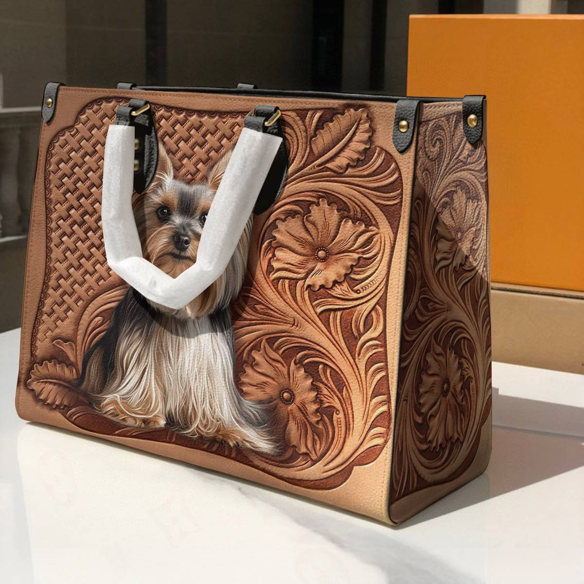 Lorva Leather Bag Vintage Yorkie Grace