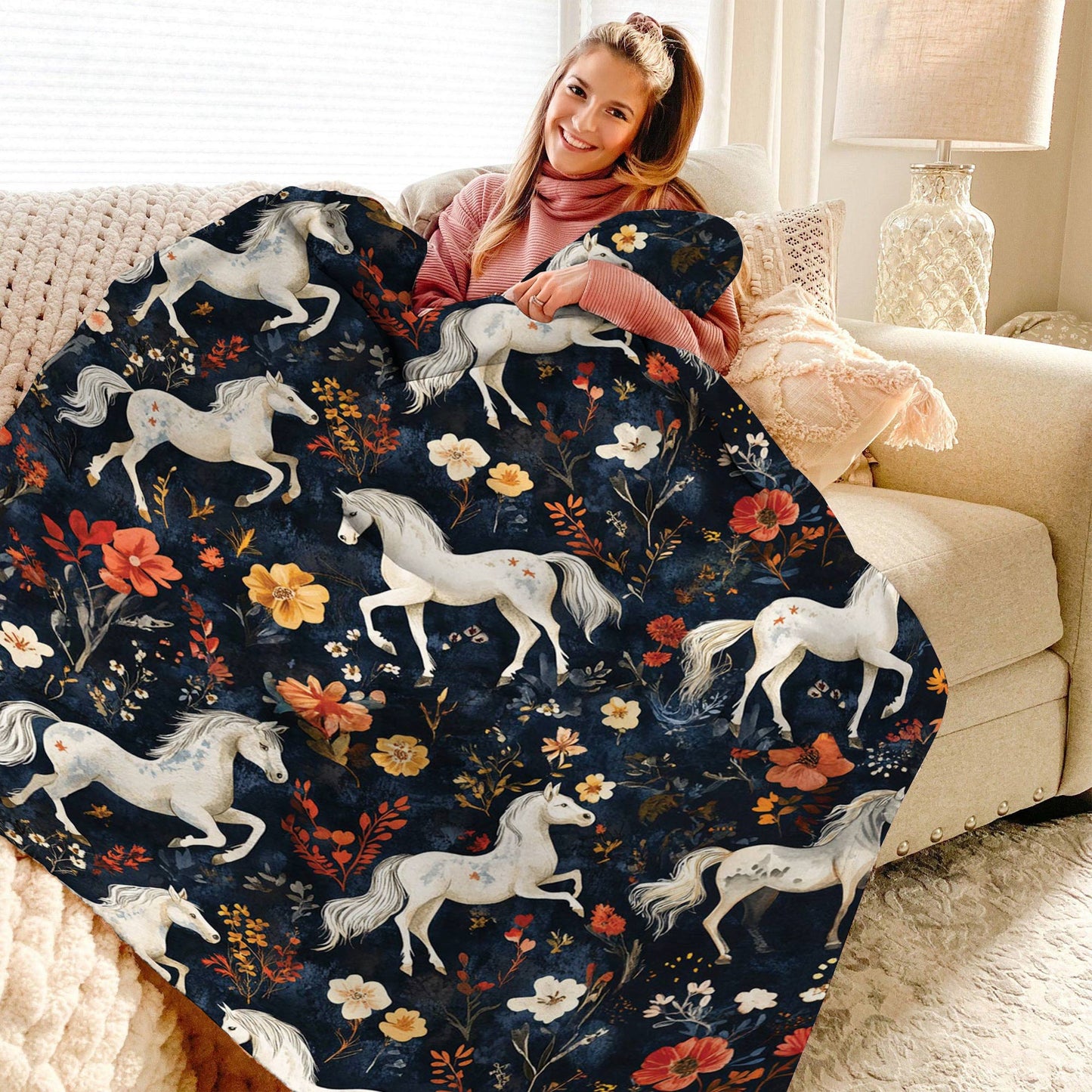 Lorva Fleece Blanket Just Like My Horse