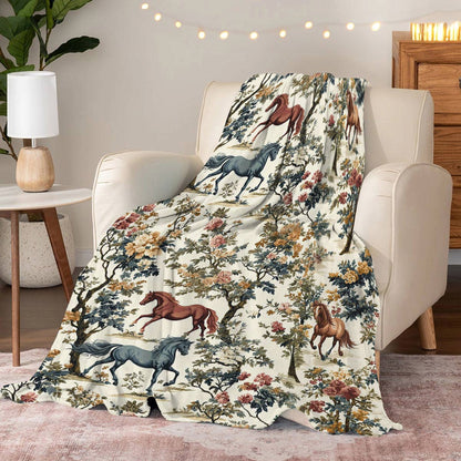 Lorva Fleece Blanket Vintage Floral