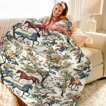 Lorva Fleece Blanket Vintage Floral