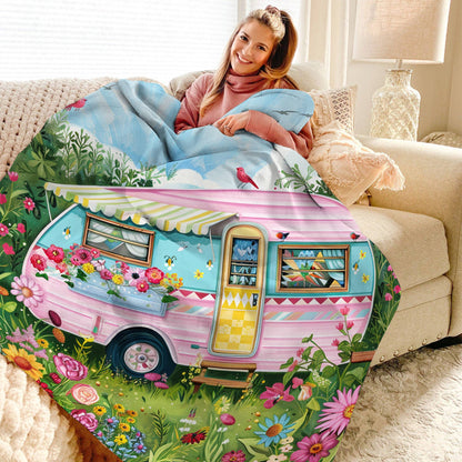 Lorva Fleece Blanket Happy Camper