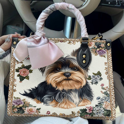 Lorva Leather Bag Royal Yorkie Bloom
